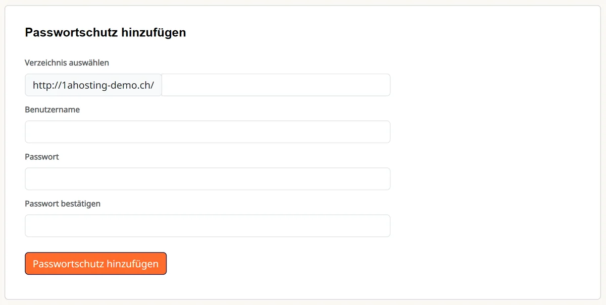 Cpanel: Passwortschutz für ein Verzeichnis hinzufügen
