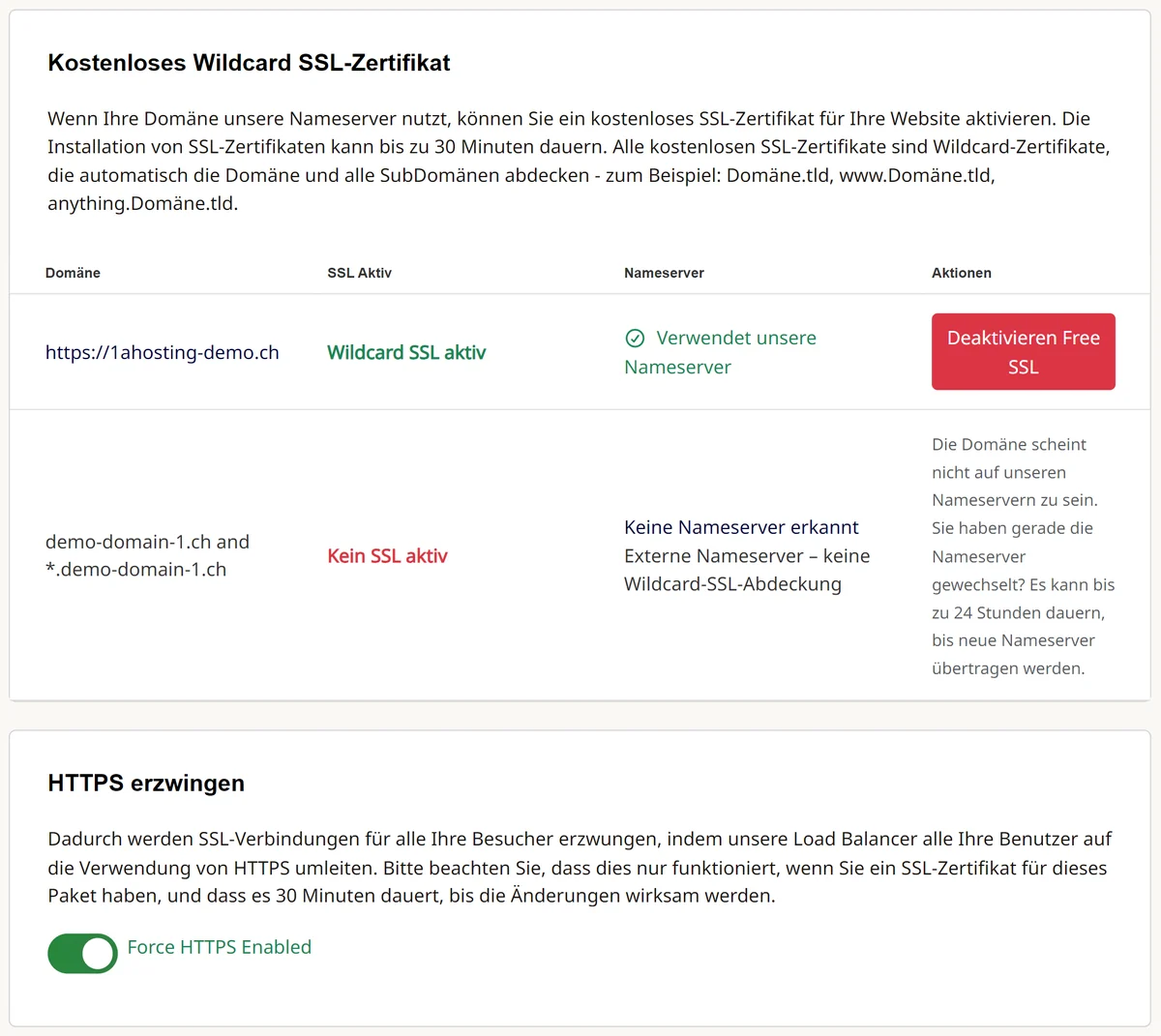 Cpanel: SSL/TLS-Zertifikate mit kostenlosem Wildcard-SSL und HTTPS erzwingen